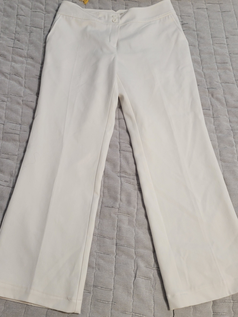 Talbots White Boot-Cut Dress Pants